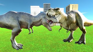 Dinosaur Tournament Random TREX TEAM VS VREX TEAM in Animal Revolt Battle Simulator ARBS [upl. by Hobart526]