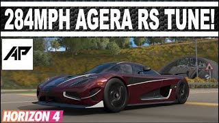 Forza Horizon 4  Koenigsegg Agera RS Top Speed Tune  284 MPH [upl. by Lebama]