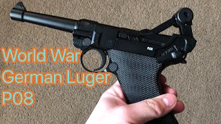 Umarex Legends P08 Luger Air Pistol Review REALISTIC AF [upl. by Odnolor]