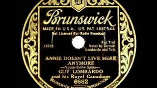 1933 HITS ARCHIVE Annie Doesn’t Live Here Anymore  Guy Lombardo Lombardo Trio vocal [upl. by Ticknor]