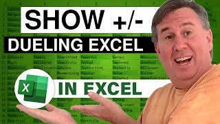 Excel  Show Plus  Minus in Excel  Dueling Excel  Episode 1182 [upl. by Aramahs885]