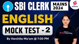 SBI CLERK Mains 202324  SBI Clerk Mains  English  Most Expected Paper2  By Harshita Maam [upl. by Heiner90]