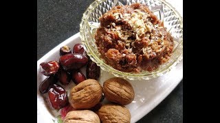 Walnut amp Dates Halwa  अखरोट और खजूर हलवा [upl. by Angle]