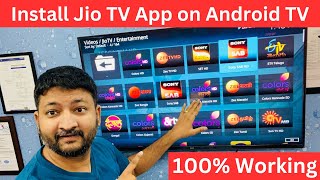 Install Jio TV App on Android TV  Jio Tv Smart Tv Me Kaise Chalaye  Install Jio TV in Smart TV [upl. by Salahi]