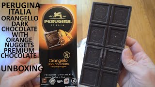 Unboxing Perugina Italia Orangello Dark Chocolate With Orange Nuggets Premium Chocolate Bar [upl. by Macdonell265]