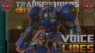 Transformers Fall of Cybertron  Autobot Shotgunner Voice Lines [upl. by Oal]