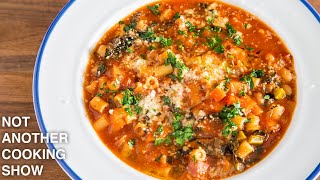 how to make EASY MINESTRONE SOUP [upl. by Ahsilav]