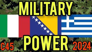 Italy vs Bosnia vs Greece  2024  military power comparison vojska [upl. by Yttam]