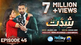 Shiddat Ep 45 Eng Sub Muneeb Butt  Anmol Baloch  Digitally Presented by PEL  8th July 2024 [upl. by Nylcaj]