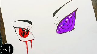 How to Draw Sharingan and Rinnegan Eye [upl. by Laurence]