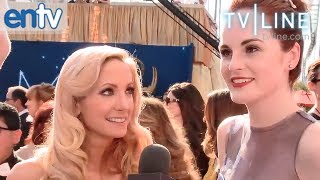 EMMYS 2012 Downton Abbeys Michelle Dockery amp Joanne Froggatt Series 3 Spoilers amp More ENTV [upl. by Pinelli]