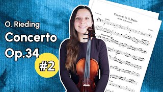 Rieding Concerto Op 34 2 Movement Violin Tutorial [upl. by Tucker94]