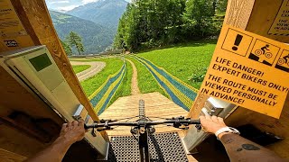 Riding One of the Hardest Bikepark Tracks in Austria on a Trail Bike OLM VOLLE [upl. by Pennie]