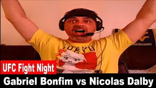 UFC Fight Night Nicolas Dalby KOs Gabriel Bonfim LIVE REACTION [upl. by Merfe]