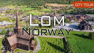 Lom Norway  City Tour amp Drone 4k [upl. by Devona539]