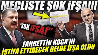 Meclis Şok İfşa Turhan Çömez Fahrettin Kocayı İstifa Ettirecek Belgeyi İfşa Etti [upl. by Eilrac359]