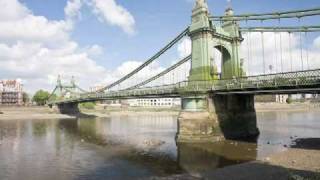 Hammersmith Bridge London  tide timelapse [upl. by Netneuq]