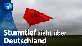 Unwetter Sturmtief zieht über Deutschland [upl. by Matthaus]