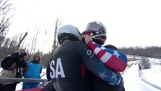 FIBT  2Man Bobsleigh World Cup 20132014  Lake Placid Heat 2 Race 2 [upl. by Anned189]