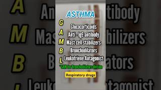 🔥Learn Respiratory Drugs Easily Best Mnemonics  pharma mbbs study tricks doctor shorts neet [upl. by Nire582]