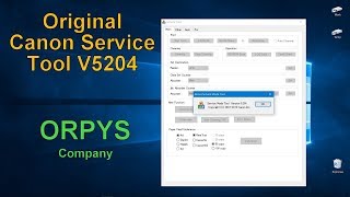 Canon Service Tool V5204 Original last version 2018 [upl. by Codee]