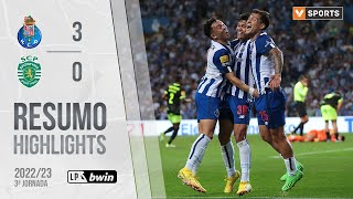 Highlights  Resumo FC Porto 30 Sporting Liga 2223 3 [upl. by Merna550]