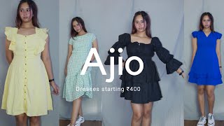 Ajio Summer Dress Haul  at Just 500  Cute Trendy amp Affordable Summer Dresses [upl. by Graehl]