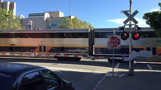 Amtrak CDTX 2011 Capitol Corridor Franklin Street Crossing Jack London Square Street Running [upl. by Anehsat]