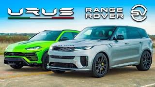 New Range Rover SV v Lambo DRAG RACE [upl. by Hendon]