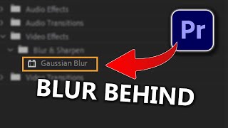 How To Blur Background In Premiere Pro 2023  Quickly [upl. by Diskin]