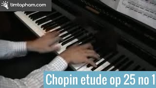 Chopin Etude Op 25 No 1 Aeolian Harp Piano Tutorial [upl. by Miyasawa]