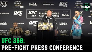 UFC 268 PreFight Press Conference Colby Covington offers to call Usmans dads parole officer [upl. by Anaile]