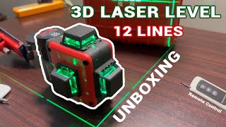 Shijing 3D Laser Level 12 lines  Green Line  Unboxing  Mughaltools [upl. by Neret]