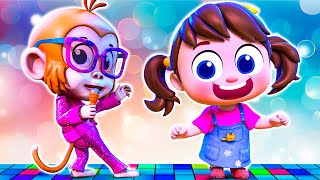 quotThe Wiggle Dancequot with Baby Animals 🪱  Little Meow Brain Break Songs for Kids  Monkey Dance [upl. by Anavlys]