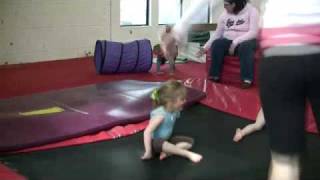 Giggling Girl Bounced on Trampoline [upl. by Ecyned]