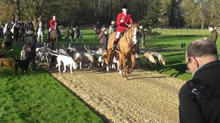 The Cottesmore hunt and supporters gather on Boxing Day 2023 [upl. by Nataline]