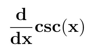 Derivative of csc x  derivative of cosec x [upl. by Desberg]