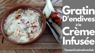 GRATIN dENDIVES à la CRÈME INFUSÉE au LARD Tous en cuisine avec Seb [upl. by Aznecniv]