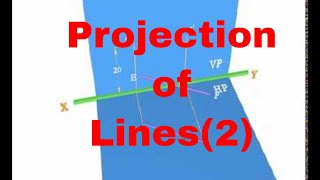 PROJECTION OF LINES 02  Engineering Drawing [upl. by Ahsitram]