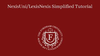 LexisNexisNexisUni Simplified Tutorial [upl. by Ohcamac]