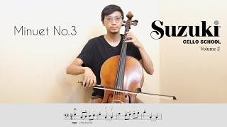 Minuet No3 on Cello Suzuki Book 2 [upl. by Joly]