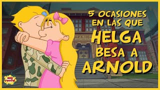 5 OCASIONES en las que HELGA ha besado a ARNOLD 😘🎀🧢  Hey Arnold [upl. by Ardnazxela36]