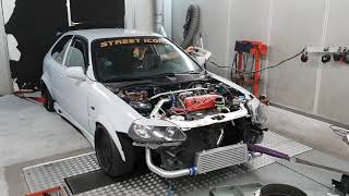 Dolf Dyno Tuned Honda Civic EK3 D15Z6 Turbo Dyno Run 2 [upl. by Niawat]