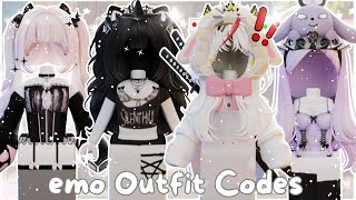 5 EMO OUTFIT ID CODES FOR BROOKHAVEN BERRY AVENUE amp BLOXBURG 🖤✨️ [upl. by Normy715]