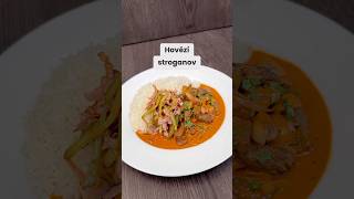 Hovězí stroganov  detailní recept najdeš na mém IG [upl. by Yorztif562]