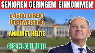 Dringend €4500 Einzahlungen HEUTE Einmalige Zahlungen Gesetzliche Rentenversicherung Renten Update [upl. by Eicnan235]