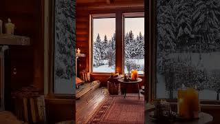 4k Cosy Winter Cabin Ambience with Relaxing Music shorts shortsvideo short shortvideo [upl. by Langill454]