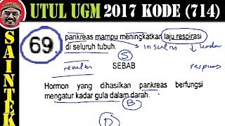 pembahasan soal UTUL UM UGM 2017 saintek gel I kode 714 biologi no 69 hormon pengatur kadar g [upl. by Allisurd]