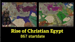 Crusader Kings 3 867 start date Coptic Egypt timelapse [upl. by Aicertal]