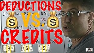 Income Tax Deductions Vs Tax Credits  Income Tax Tips 16  Deductions  Good  Credits  Better [upl. by Ailecra458]